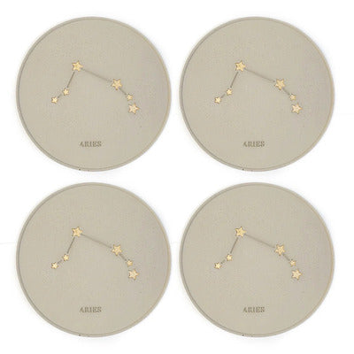 Zodiac Concrete Coasters